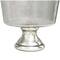 Smokey Silver Glass with Mercury Glass Pedestal Decorative Bowl Set